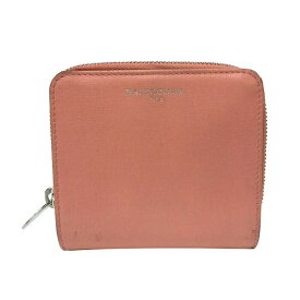 バレンシアガ BALENCIAGA ラウンドファスナー 二つ折り財布 392125 サーモンピンク【中古】