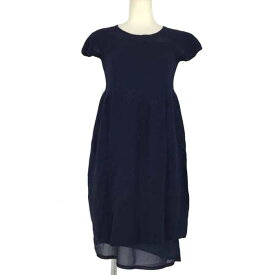 シビラ Sybilla ホールガーメント ワンピース チュニック サマーニット インナー付き M ネイビー【中古】【美品】