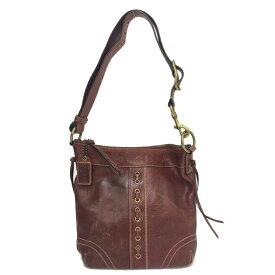 コーチ COACH ショルダーバッグ レッドブラウン【中古】