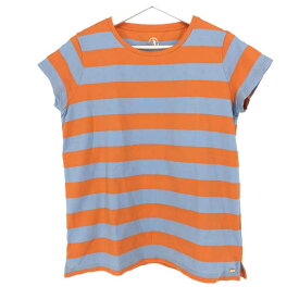 ボグナー BOGNER 半袖カットソー Tシャツ S オレンジ ブルー ストライプ柄【中古】【美品】