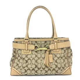 コーチ COACH シグネチャー トートバッグ 10508 ブラウン 中古