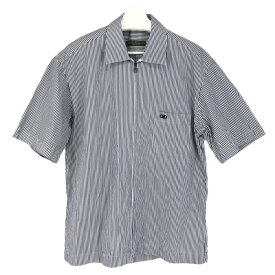Salvatore Ferragamo サルヴァトーレフェラガモ ブルゾン 半袖シャツ コットン ネイビー ホワイト XL-XXL相当【中古】 メンズ