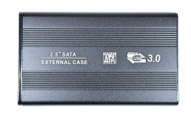 USB3.0対応 2.5インチ ハードディスク・SSDケース SATA-USB3.0 ブラック 番号付メール便発送 送料込