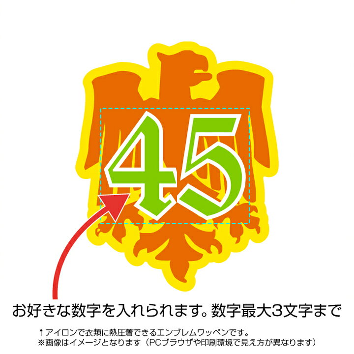 楽天市場 セミオーダーエンブレム 数字最大3桁までご希望の背番号やラッキーナンバーでオリジナル製作します ゼッケン ワッペン Tシャツ濱松屋