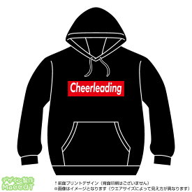 チアリーディングパーカー(cheerleading)ストリート系BOXロゴデザインのプルオーバースウェット