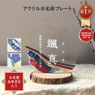 【楽天1位】アクリル 命名書 初節句 男の子 端午の節句 名前札 名前旗 オーダー 木札 小 兜 コンパクト …