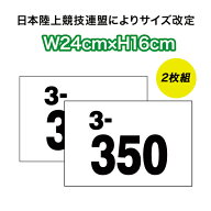 【 2枚セット】 陸上レーンナンバーカード2段レイアウト W24cm×H16cm スポーツゼッケン ゼッケン