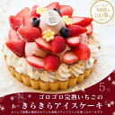 【アイス ケーキ】 ゴロゴロ完熟いちごの【あっきらきらアイスケーキ】クリスマス ケーキ お歳暮 誕生日 プレゼント …