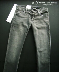 9603-4新品★アルマーニエクスチェンジ ARMANI EXCHANGE★A|X ヴィンテージJOGG系デニム3269 SKINNY★グレー系★MENS★メンズ　ストレッチ　ジーンズ