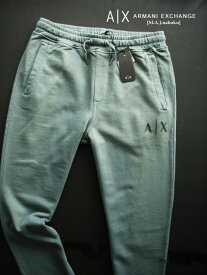 9614新品★アルマーニエクスチェンジ ARMANI EXCHANGE★A|X ヴィンテージロゴトレパン3274★ブルーグリーン★M★MENS★