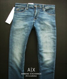 9728新品★アルマーニエクスチェンジ ARMANI EXCHANGE★A|X ヴィンテージJOGG系デニムパンツ3313 J14 SKINNY★31★MENS★メンズ　ストレッチ　ジーンズ