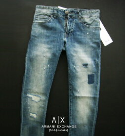 9731新品★アルマーニエクスチェンジ ARMANI EXCHANGE★A|X ヴィンテージデニムパンツ3315 J14 SKINNY★28R★MENS★メンズ　ジーンズ