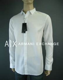 7432-50新品★アルマーニエクスチェンジ ARMANI EXCHANGE★デザインシャツ2706★白★MENS★