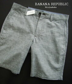 963-5新品★バナナリパブリック BANANA REPUBLIC★コットン短パン3202★グレー系★MENS