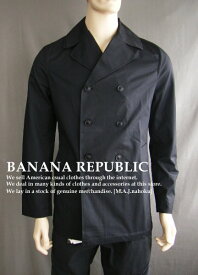 885-7新品★バナナリパブリック BANANA REPUBLIC★コーティングダブルジャケット★黒★MENS