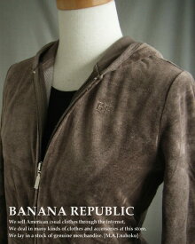 843-6新品★バナナリパブリック BANANA REPUBLIC★前開ジップ別珍パーカー★茶★WOMENS