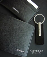 290新品★カルバン・クライン　Calvin Klein
★★本革２折財布・カードケース・キーチェーン3103★３点セット★黒★MENS★メンズ