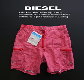 2773-801新品★ディーゼル　DIESEL★水着短パン★赤系★MENS★