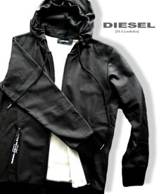 8052新品★ディーゼル　DIESEL★ロゴジップジャケットK113★黒★XS★MENS★