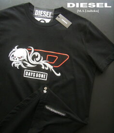 8255新品★ディーゼル　DIESEL★スカルロゴTシャツK157★黒★S★MENS★