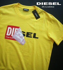 8261新品★ディーゼル　DIESEL★デザインロゴTシャツK161★イエロー★MENS：XS相当