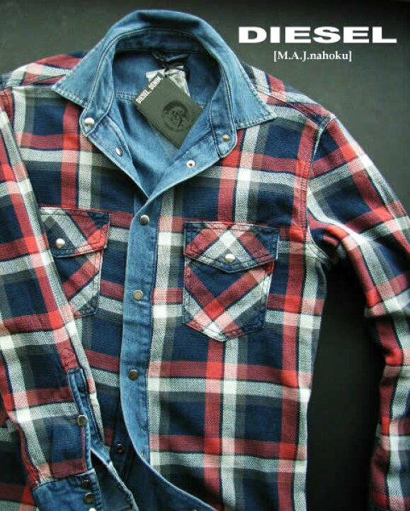 楽天市場】8281新品☆ディーゼル DIESEL☆ヴィンテージデニムシャツ 