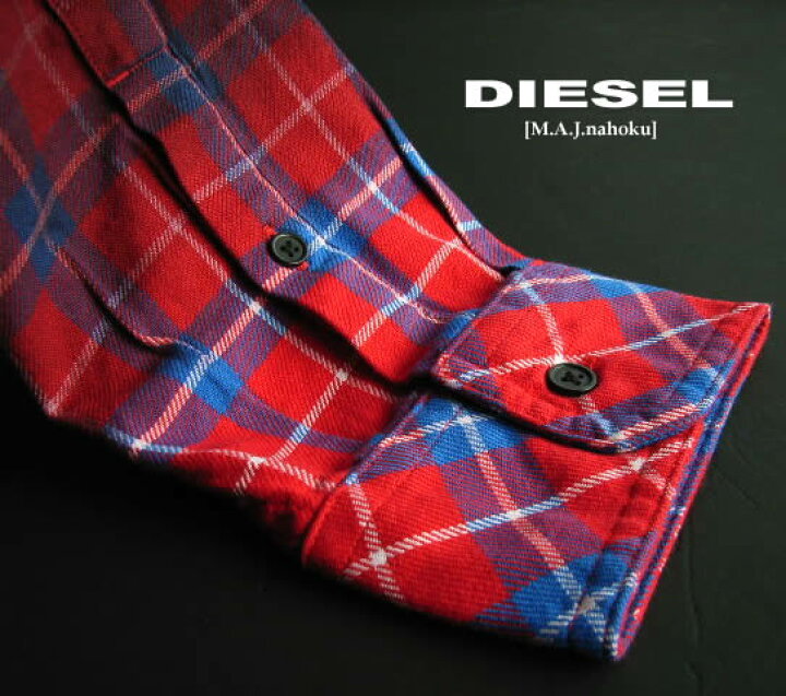 楽天市場】7972-4新品☆ディーゼル DIESEL☆胸ロゴグラデチェック 