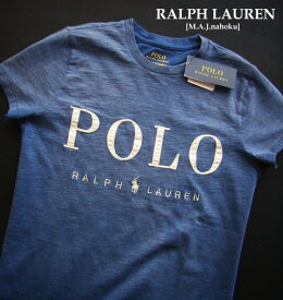 1794-7新品★ラルフローレン RALPH LAUREN★ヴィンテージロゴTシャツJ231★紺★WOMENS★