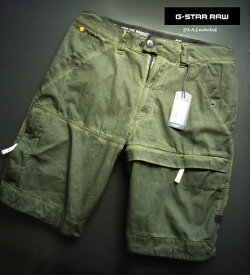 8539-40新品★ジースター G-STAR RAW★ヴィンテージ短パン2804★深緑★MENS★