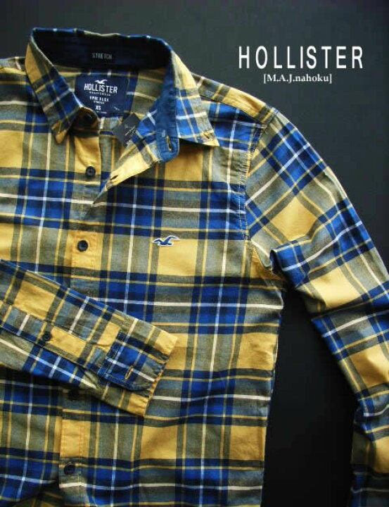 楽天市場】2629新品☆ホリスター HOLLISTER☆チェックシャツ2902☆黄青 