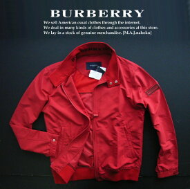 3672新品★バーバリー BURBERRY★GOLF前開ジップジャケット★赤★2★MENS