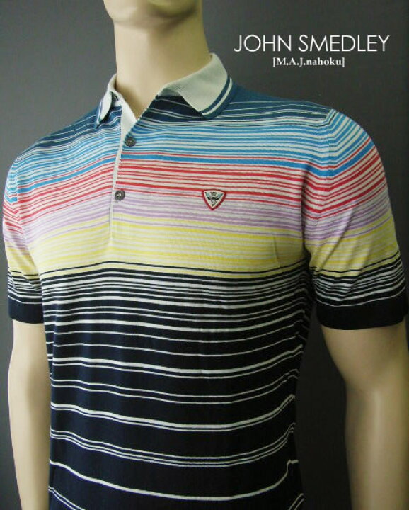 楽天市場】746新品☆JOHN SMEDLEY ジョンスメドレー☆ボーダーポロ 