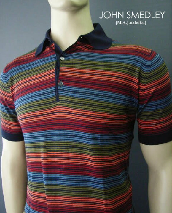 楽天市場】751新品☆JOHN SMEDLEY ジョンスメドレー☆ボーダーポロ 