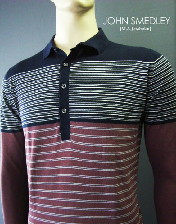 楽天市場】770新品☆JOHN SMEDLEY ジョンスメドレー☆長袖ボーダーポロ 