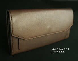 806訳有・新品★マーガレット・ハウエル MARGARET HOWELL★本革長財布238★茶★WOMENS