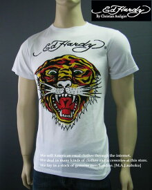 2161新品★エド・ハーディー ED HARDY★デザインTシャツ★白★MENS