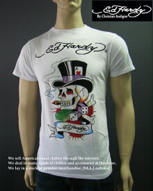 2181-6新品★エド・ハーディー ED HARDY★デザインTシャツ★白★MENS