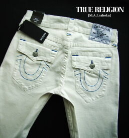 8814-5新品★トゥルーレリジョン TRUE RELIGION★ヴィンテージデニム短パン3304 RICKY★白★MENS