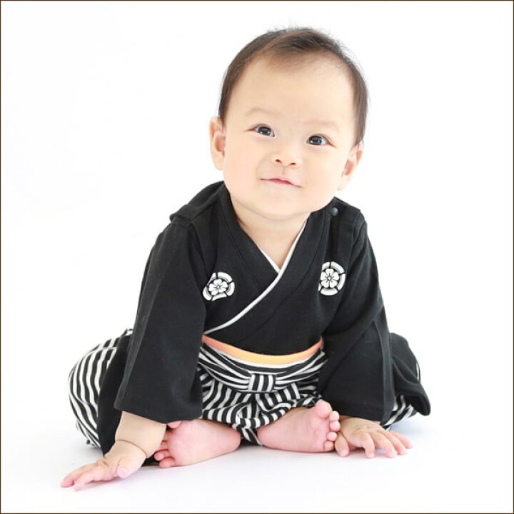 楽天市場 男の子 羽織 はかま ロンパース 60cm 70cm 80cm 90cm Wh白 Bk黒 Gy灰 Rk01 子供服 キッズ ベビー 赤ちゃん 和装 フォーマル 冠婚葬祭 お食い初め お祝い 初節句 すまいるまこ