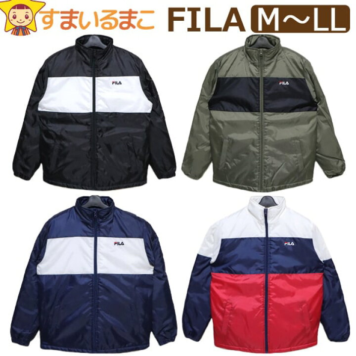 楽天市場】【在庫限り】メンズ FILA 中綿 ジャンパー M L LL KH RD NV 