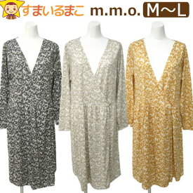 【在庫限り】 2WAY カシュクール ワンピース M～L 9号 11号 07グレー 42ベージュ 56オレンジ CKC0223 m.m.o. エムエムオー レディース 婦人 女性 長袖 トップス ワンピ ロングカーデ トッパー zg005 yob2308