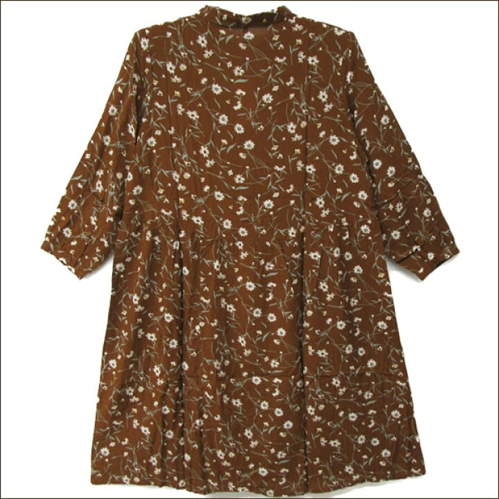 楽天市場】【在庫限り】 花柄 ロングシャツ ブラウス M～L 9号 11号 