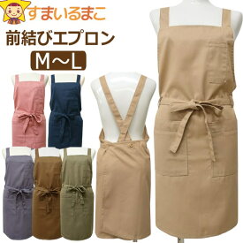 【sale セール】 エプロン 前結び 撥水加工 無地 バッグクロス レディース M?L B30356 k1182 メール便は送料無料 婦人 女性 大人 ノースリーブエプロン 前掛け 前リボン 料理 掃除 料理教室 保育士 zs110 yob2505