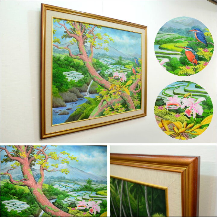 楽天市場】【在庫処分セール】【アウトレット】バリ絵画 花鳥風月 