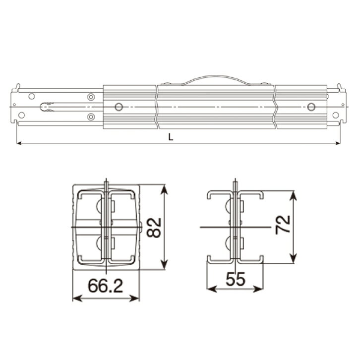 楽天市場】デッキングビーム Mサイズ 使用範囲 2,000〜2,270mm allsafe 