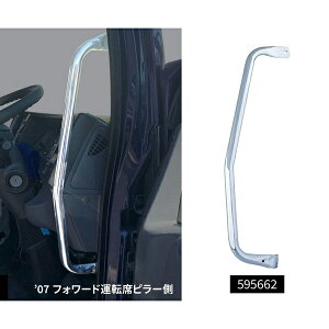 メッキアシストグリップ いすゞ ファイブスターギガ・'07フォワード用 ピラー側用 運転席のみ 595662 ジェットイノウエ メッキアシストグリップ いすゞ ファイブスターギガ・'07フォワード用