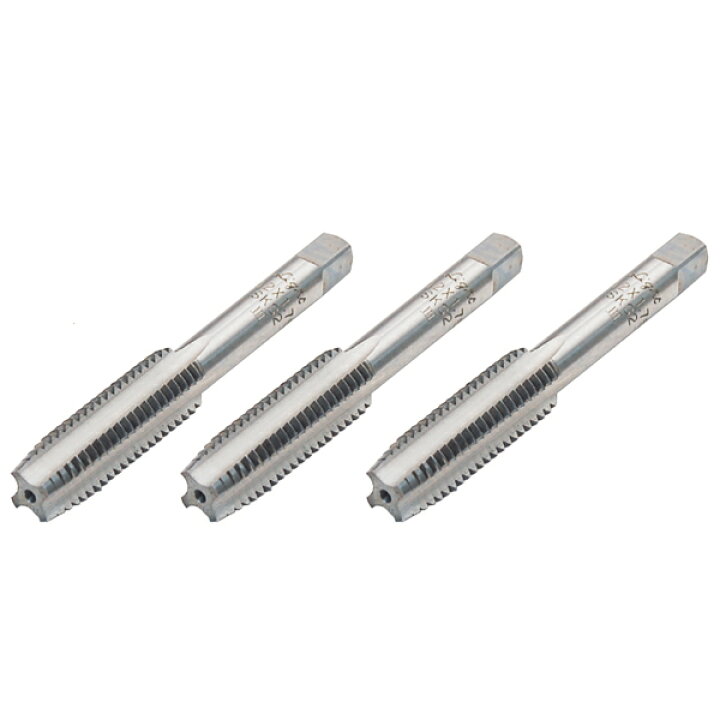楽天市場】ハンドタップ メートル左ねじ M8×1.25 先中仕上タップ 3本組 