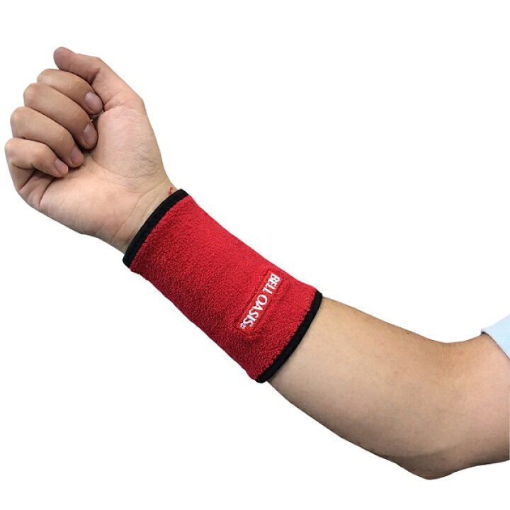 楽天市場 パワフルリストバンド 赤 10個 メンズリストバンド 作業用リストバンド 冷感リストバンド まんてんツール