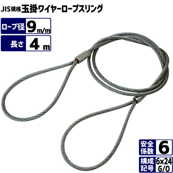 完成品 TRUSCO トラスコ メッキ付ワイヤロープ Φ9mmX50m CWM9S50