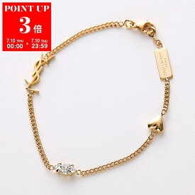 【7/10限定ポイント3倍】SAINT LAURENT サンローラン ブレスレット 701950 Y1526 レディース オピウム ハート カサンドラロゴ ラインストーン チェーン アクセサリー 9137【po_sannn】